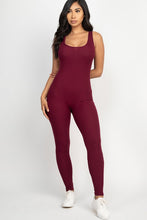 Load image into Gallery viewer, Ribbed Scoop Neck Bodycon Jumpsuit