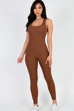 Load image into Gallery viewer, Ribbed Scoop Neck Bodycon Jumpsuit