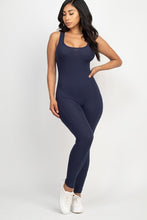 Load image into Gallery viewer, Ribbed Scoop Neck Bodycon Jumpsuit