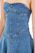 Load image into Gallery viewer, WOMEN FASHION DENIM DRESS