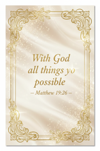 Load image into Gallery viewer, With God All Things Are Possible Scripture Card