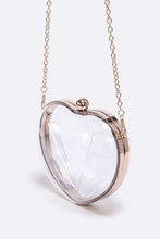 Load image into Gallery viewer, Clear Acrylic Puff Heart Convertible Clutch
