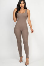 Load image into Gallery viewer, Ribbed Scoop Neck Bodycon Jumpsuit
