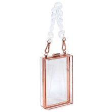 Load image into Gallery viewer, Acrylic Chain Handle See Thru Crossbody Clutch
