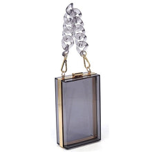 Load image into Gallery viewer, Acrylic Chain Handle See Thru Crossbody Clutch
