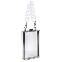 Load image into Gallery viewer, Acrylic Chain Handle See Thru Crossbody Clutch

