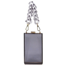 Load image into Gallery viewer, Acrylic Chain Handle See Thru Crossbody Clutch
