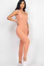 Load image into Gallery viewer, Ribbed Scoop Neck Bodycon Jumpsuit
