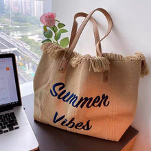 Load image into Gallery viewer, Summer Vibes Tote Handbag Purse Beach Totes
