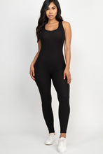 Load image into Gallery viewer, Ribbed Scoop Neck Bodycon Jumpsuit

