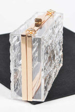 Load image into Gallery viewer, Textured Acrylic Transparent Box Clutch
