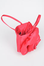 Load image into Gallery viewer, Oversize Satin Flower Top Handle Soft Clutch
