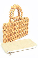Load image into Gallery viewer, Wooden Beads Top Handle Small Clutch
