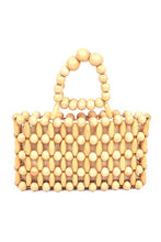 Load image into Gallery viewer, Wooden Beads Top Handle Small Clutch
