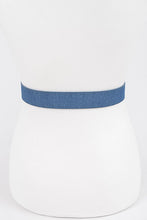 Load image into Gallery viewer, Plus Size Denim Logo Buckle Belt
