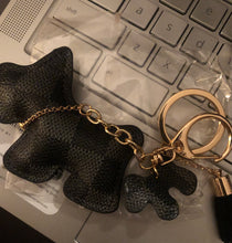 Load image into Gallery viewer, Please Don’t Bark 🐾🐶 Luxury Inspired Keychain - Brown
