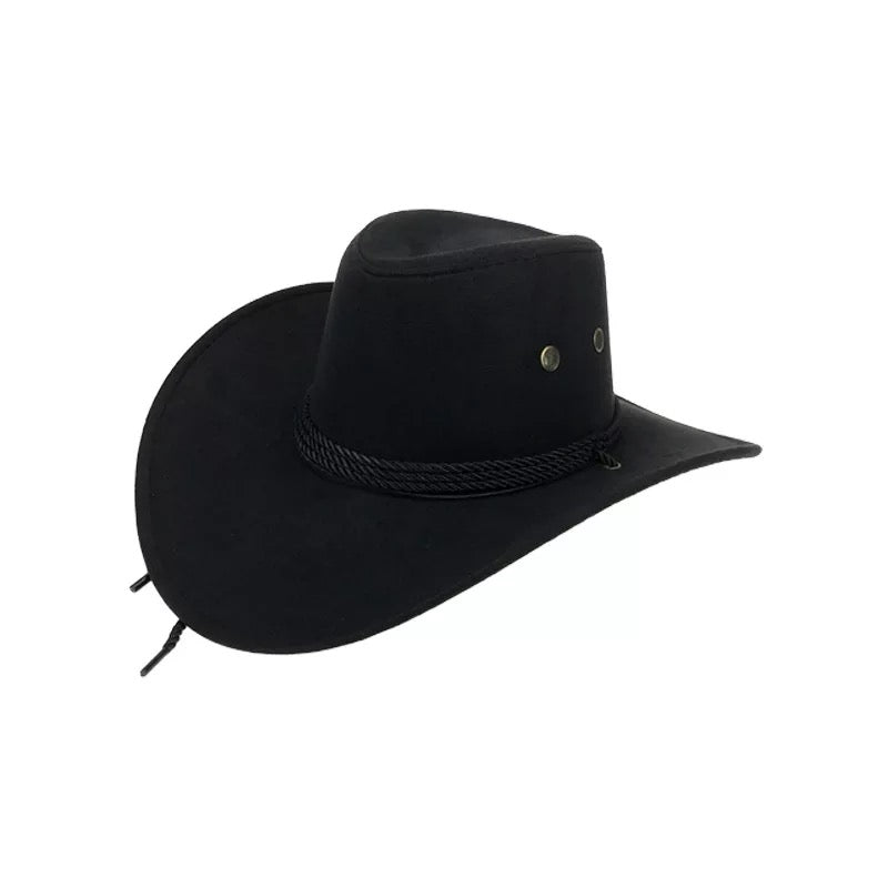 Cowboy Hat Rolled Brim (Black)