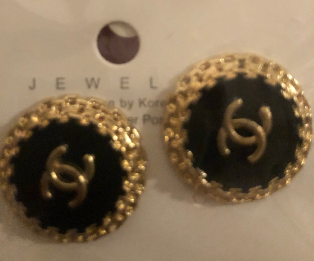 Luxury  Earrings - Black & Gold