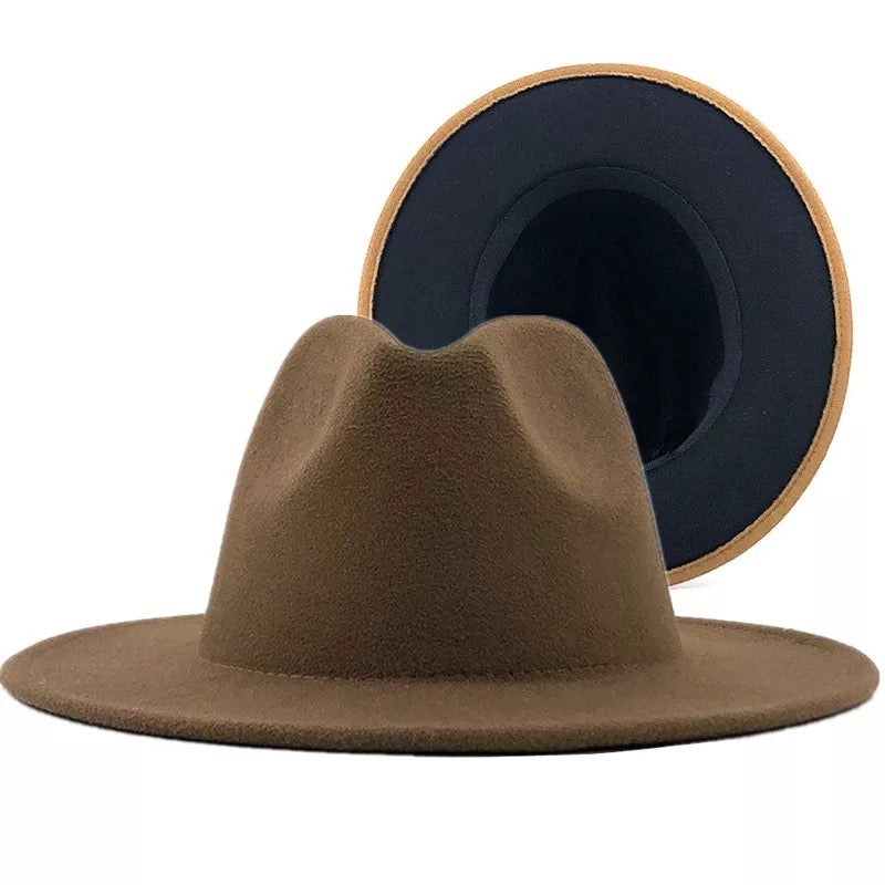 Chocolate Fedora With Black Bottom